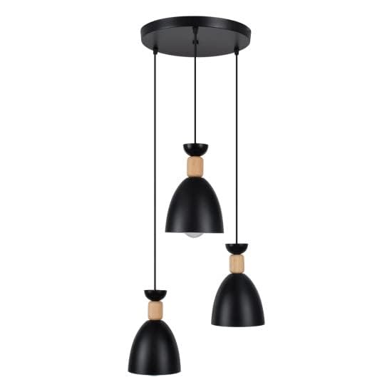 Image of DarkVision Black Hanging Lights for Living Room /Pendant Lights for Ceiling /Hanging Lamps for Home Decoration /Decorative Hanging Lights,Metal (Without Bulb) (HL Black Tripple)