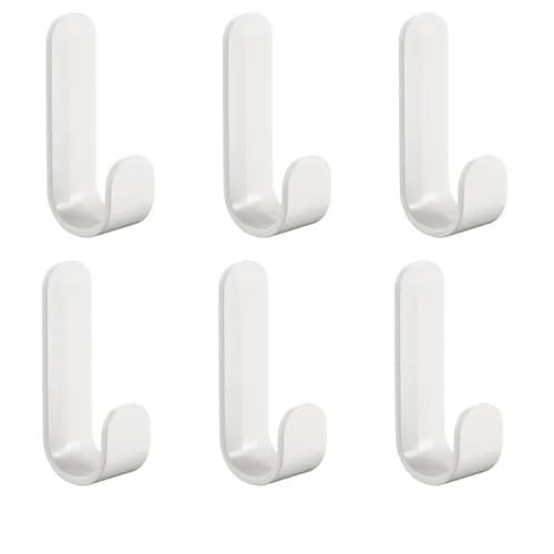 Lkq-�V�����[�t�b�N Multi-purpose Wall Organizer Hook Behind-door Key Cloth Hanger Hook Bathroom Robe Towel Holder Rack Kitchen, 6pcs, ��