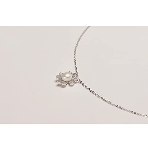 Collier de fleur sucré perle d'eau douce S925, le cadeau idéal
