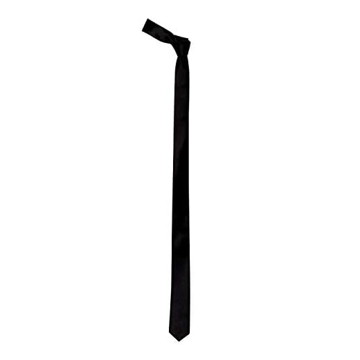 Sorella'z Solid Black Partywear Super Slim Necktie