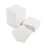 GUANGBO 500 PCS Napkins 2 Ply 4.9' X 4.9' Plain White Beverage Napkins Disposable Four Fold Cocktails Paper Napkins folded