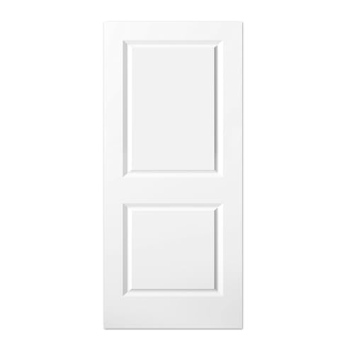 BARNSMITH 36x80 in Raised 2-Panel Square Top Smooth White Primed Molded Door Slab, Paintable Hollow Core Interior Door Panel, for Swing, Pocket, Sliding Door, Durable and Lightweight by BARNSMITH - Used condition - US$114.43