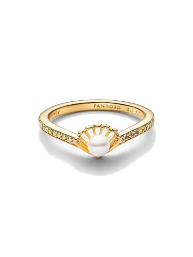 Bague Ariel plaquée or 14k avec perle blanche, le cadeau idéal