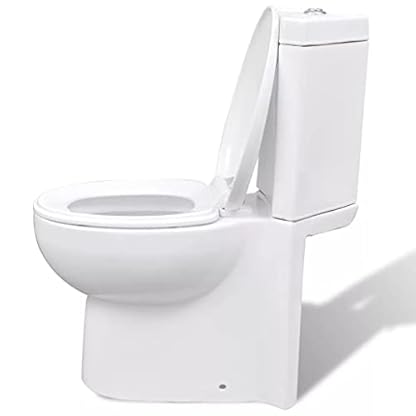 WYIPENGF Sanitärkeramik WC Keramik WC Badezimmer Ecktoilette Weiß – Bild 5