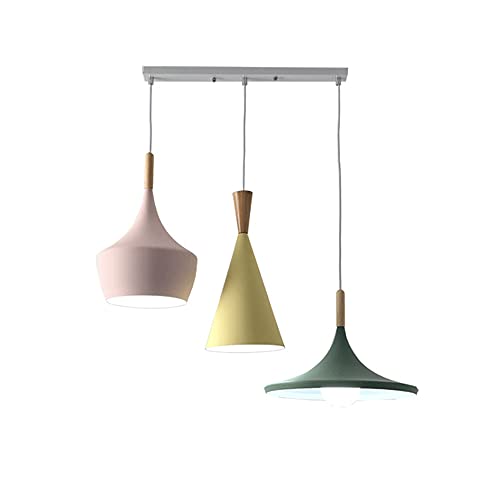 Lustre suspension cluster nordique 3 lumières réglable plafonnier fer forgé cuisine