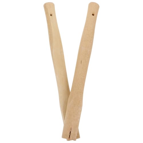 NUOBESTY 2 Piezas Mango de Martillo de Madera Beige para Azada, sin Rebabas, Compatible Mayoría de Herramientas de Jardinería y Carpintería