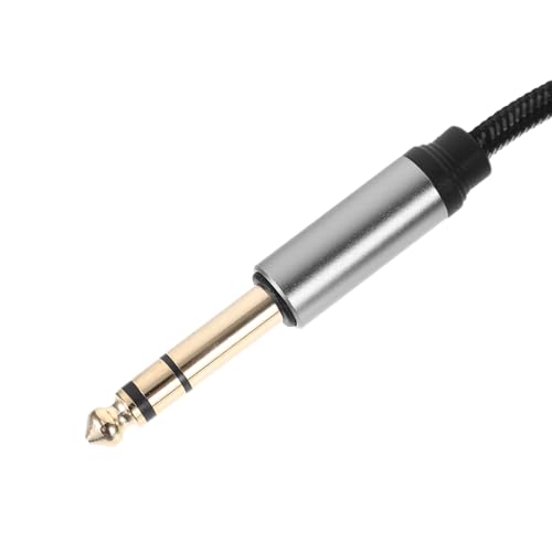 Cable auxiliar jack 3.5 mm a 6.35 mm macho 1.5 m negro miniatura 3