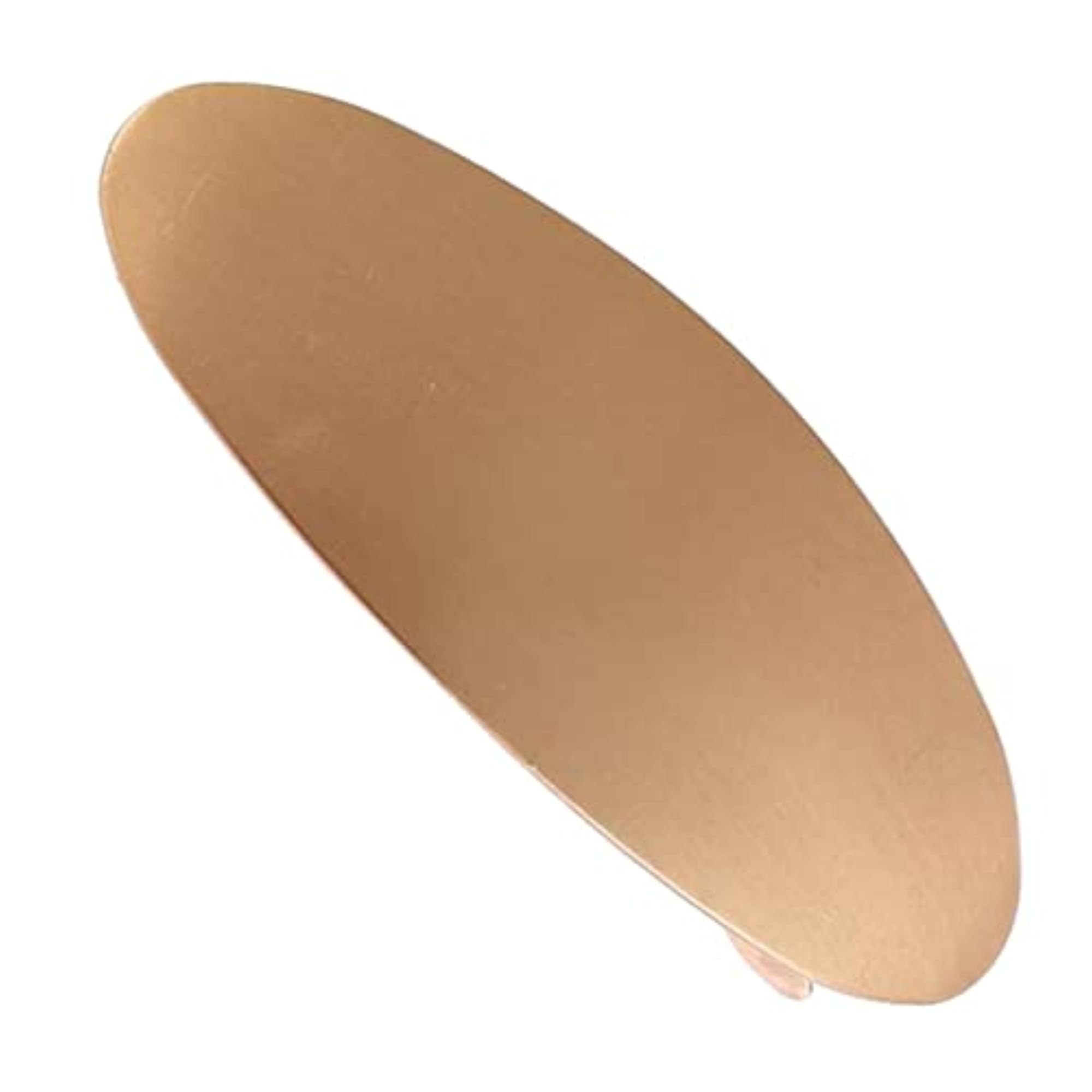 Women's Geometric Oval Gold Automatic Barrette Hair Clip