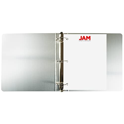 Jam Paper Aluminium 2 Inch Binders - Silver Aluminum 3 Ring Binder - Sold Individually #TOP3