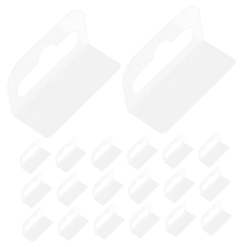 PRETYZOOM Self Adhesive Plastic 100pcs Display Tags Hooks for Retail Store Home Use