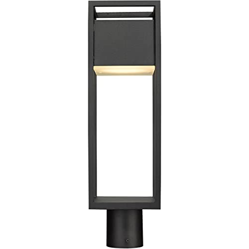 Z-Lite 1 Light Outdoor Post Mount Fixture 585Phmr-Bk-Led, Black #TOP1