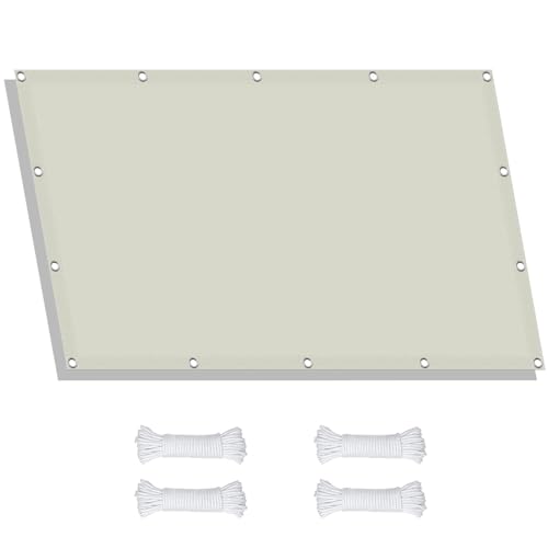 Waterproof e Sail - Tettoia in resina antistrappo con occhielli per esterni, giardino, patio, protezione solare Bei per tutte le stagioni
