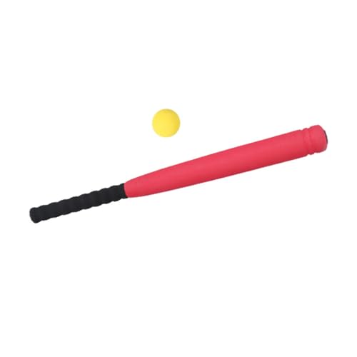 Kichvoe Red EVA Plastic Baseball Bat for Indoor Outdoor Family Sports Safe Rounded Edges Training Stick to Swing Mechanics and Strength for All Ages