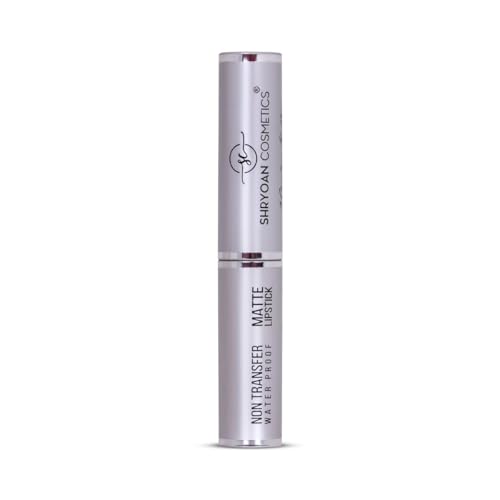Image of Shryoan Non Transfer 24 Hours Matte Waterproof | Smudge Proof Lipstick | Red, Sulphate-Free, with Honey for Combination Skin | Full Coverage Crayon, Daily Care | 3.5 Grams (Pack of 1)
