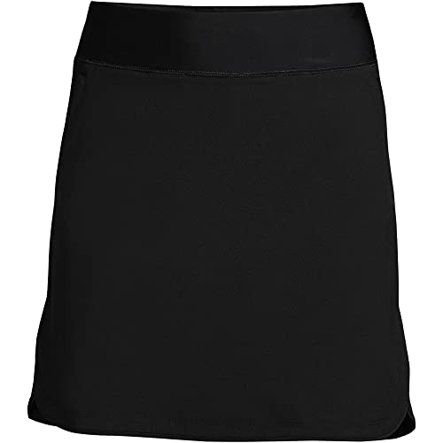 Lands' End Womens Comfort Waist Swim Skirt Swim Bottoms Skort Black Regular 14 #TOP3