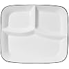 Square 3-compartment plate, Large