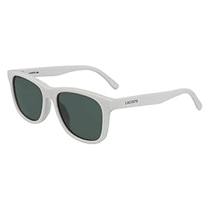 Lacoste Eyewear Unisex White des Lunettes de Soleil, Blanc, Taille Unique Homme