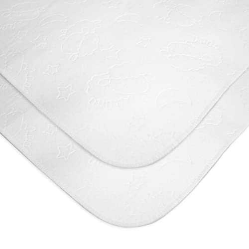 Image of TL Care 2 Pack Waterproof Flat Crib Mattress Pad Cover 52 inch x 28 inch - Quilted, Noiseless, Soft & Breathable Crib and Toddler Mattress Protector for Babies, Adults and Pets