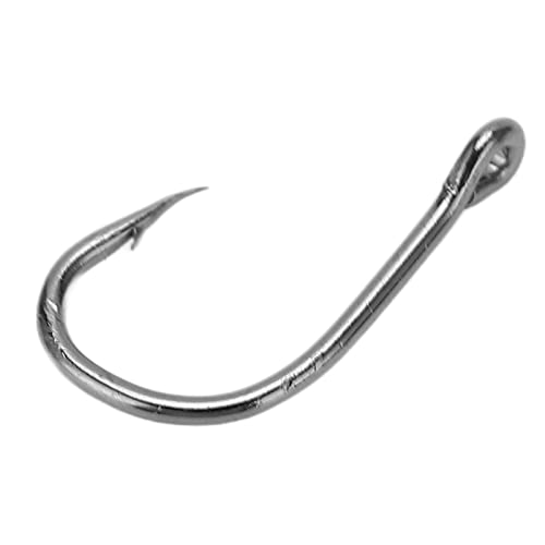 Jopwkuin Angelhaken aus Kohlenstoffstahl, arbeitssparend, hohe Härte, hochfester Angelhaken, universell mit Widerhaken… – Bild 4