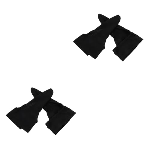 GANAZONO 2 Pairs Bowling Thumb Protector Finger Bandage Applicator Bowling Thumb Sock Accessories Mask Finger Sleeves Protectors Archery Waterproof Tape Safety Gill Fist Tip Black Milk Silk