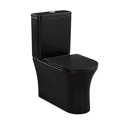 Swiss Madison Well Made Forever SM-2T120MB, Calice Two Piece Elongated Rear Outlet Toilet Dual Flush 1.1/1.6 gpf in Matte Black