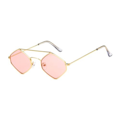 ENTHYI Hexagon Sunglasses Men/Women Metal UV Protection