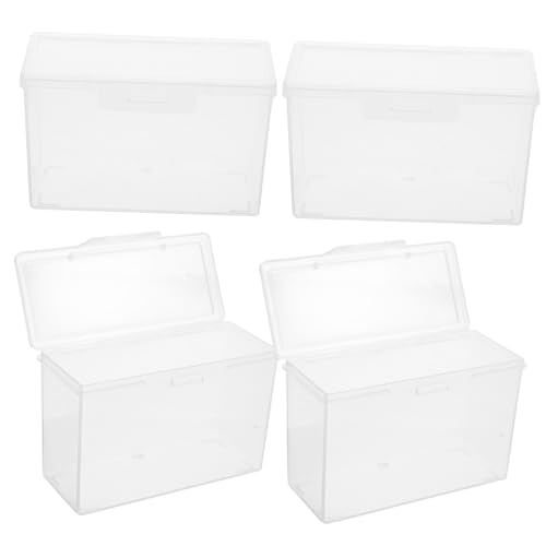 Ciieeo 4pezzi Scatola Organizer Per Biglietti d Auguri Scatola Porta Foto in Plastica Contenitore Portaoggetti Per Francobolli e Cartoline Organizzatore Multifunzionale Per Piccoli Oggett