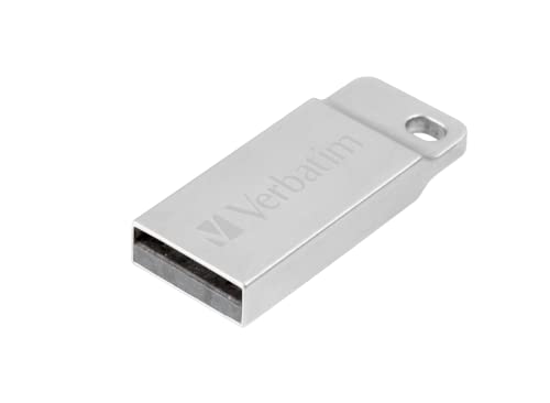 Image of Verbatim 98750 Metal Executive USB Flash Drive 64GB | USB 2.0 Memory Stick | Premium Silver Metal Pen Drive | Portable USB Storage for Laptop, PC, MacBook, Desktop, Smart TV & Car Audio