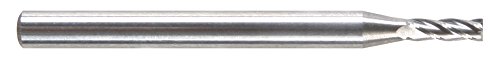 Image of 52724 Regular Length Single End Mills, Solid Carbide, Center Cutting, Bright Finish, Square End, 4 Flutes, 0.049 inch x 1 /8 inch Size