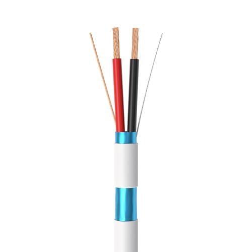 Cables Direct Online 500ft Stranded 18/2 Alarm CCA FTP Shielded Cable for Low Voltage LED, Burglar System, Fire Detector, Security Station, Door Bell, 18AWG 2 Conductors Wire