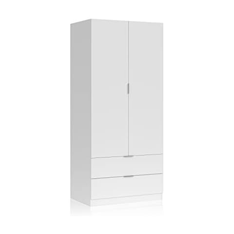 Armario de 2 Puertas y 2 Cajones LOUNGITUDE Blanco Artik Cover