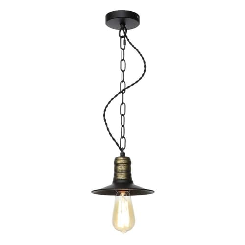 Chandelier nostalgique industriel haut de gamme HJLJKG en fer forgé modèle C