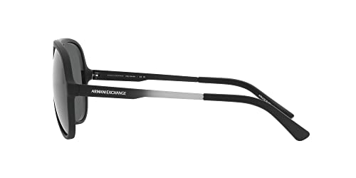 Armani Exchange Man Sunglasses Matte Black Frame, Dark Grey Lenses, 60MM4
