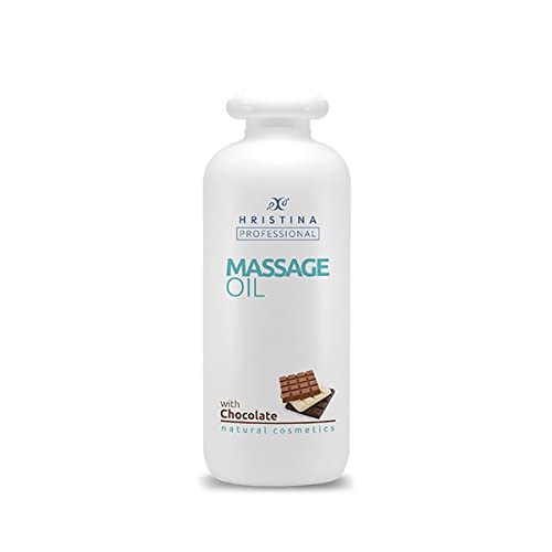 Aceite de masaje de chocolate para masaje corporal relajante y cuidado de la piel | Mezcla natural de semilla de uva, aceite de aguacate infundido con aroma de chocolate para terapia de masaje 500ml