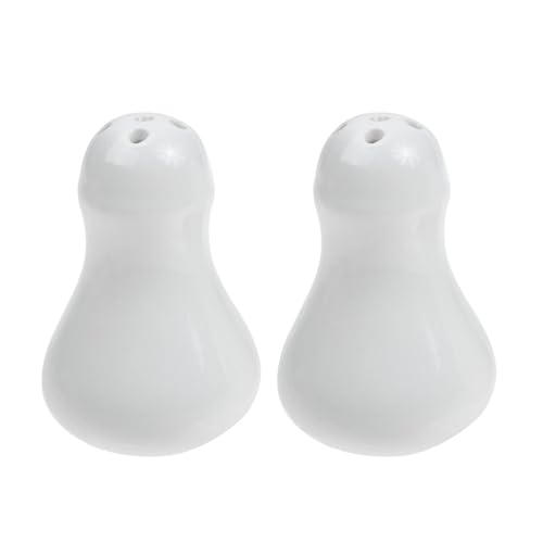 JHKNNK Set de 2 Saleros y Pimenteros de Cerámica de Color Claro, Multipropósito y Fácil de Usar, Adecuado para Cocina y Barra de Desayuno Diseño Elegante y Apariencia Encantadora