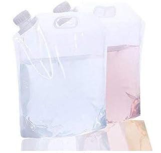5L Collapsible Water Container Bag For Backpacking,Camping Water Storage Container water carrier[3 Packs]