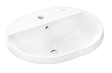  hansgrohe Xuniva U lavabo encastrado, SmartClean, con rebosadero, 1 agujero para grifo, 550x450mm, blanco, 61064450
