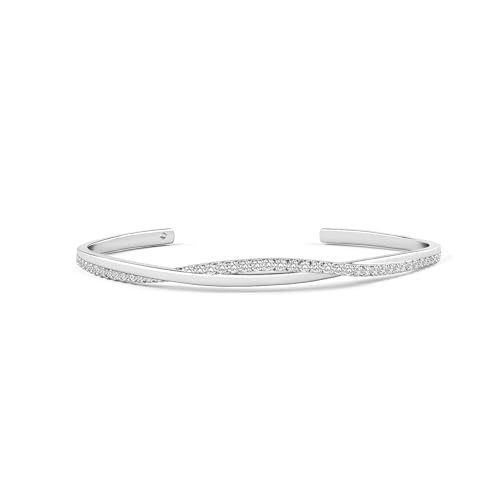 Silver Plated Cuff Bracelet for Women Trendy Silver Plated Bangle Bracelets for Women Non Tarnish...