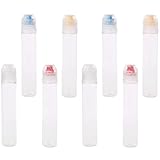 FELTECHELECTR Botellas Exprimibles de Cocina 8 Piezas 72 Ml, Botellas Reutilizables de Silicona Válvula para Salsa, Dispensador Portátil para Viaje, Camping y Almacenamiento de Color Aleatorio