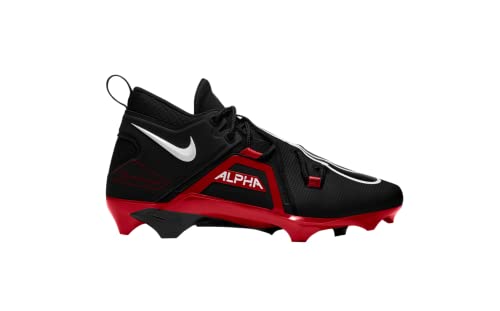 Nike Men's Alpha Menace Pro 3 Mid Football Cleat Size 13 (Red/Black)