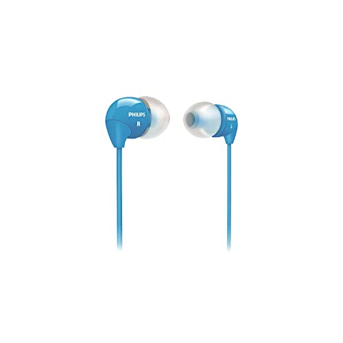 In-Ear Compact Earphones with Soft Caps, Blue