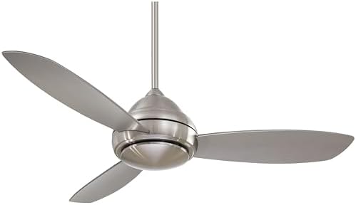 Minka-Aire F517L-BN Concept I 52 Inch Ceiling Fan with Integrated 14W LED Light in Brushed Nickel Finish