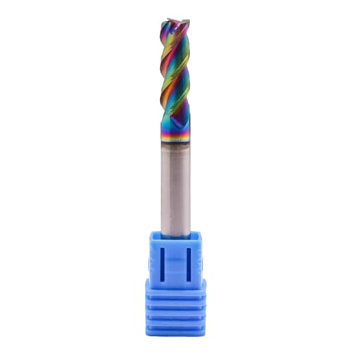 Image of 1 /4 inch 3 Flute 45 Solid Carbide Square End Mill for Aluminum, DLC Coated | 45 Helix, 1 /4 inch Cutting Dia, 1 /4 inch Shank Dia, 3 /4 inch Length of Cut, 2-1 /2 inch Overall Length, for Milling Aluminum and Copper