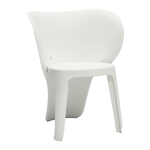 Benjara Fyna 16 Inch Kids Chair with Curved Back, Elephant Trunk Design, White