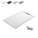 Plato de Ducha de Resina Antideslizante con Valvula y...