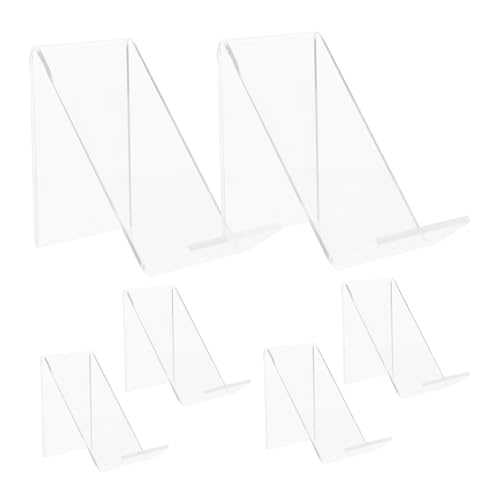 SOLUSTRE 6pcs Acrylic Shoe Rack Fashionable Display Stand for Boys and Girls Sandals Sneakers Retail Shopping Center