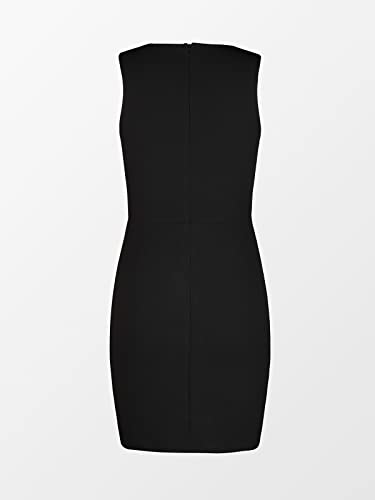 Cupshe Women's V Neck Party Short Length Dresses Slit Bodycon Dress With Scalloped Detail, Black M #TOP5