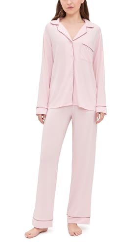 Image of Eberjey Gisele Classic Women's Pajama Set | Long Sleeve Shirt + Long Pants