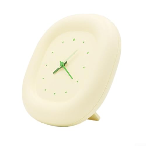 Yuanpgky Reloj de pared de burbujas para dormitorio, simple reloj de pared silencioso portátil para el hogar, oficina, estudio, reloj cuadrado de ABS de 17 cm con acabado amarillo, funciona con pilas