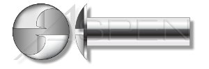 (400pcs) #10-24 X 5/8 Security Nuts Barrel Nuts Truss Head One-Way Slotted Steel Chrome Plated Ships Free in USA by Aspen Fasteners, AFTPR-171060-C